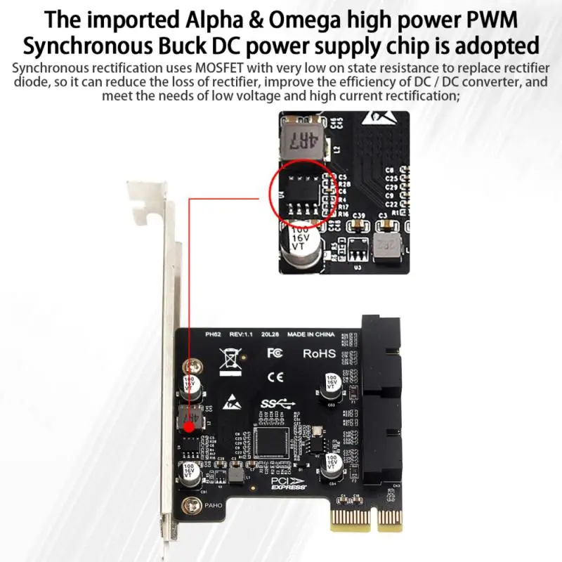 usb 3 0 pci e expansion card adapter 2 port usb3 0 hub internal 1920 pin header usb 3 to pcie pci express adapter card free global shipping