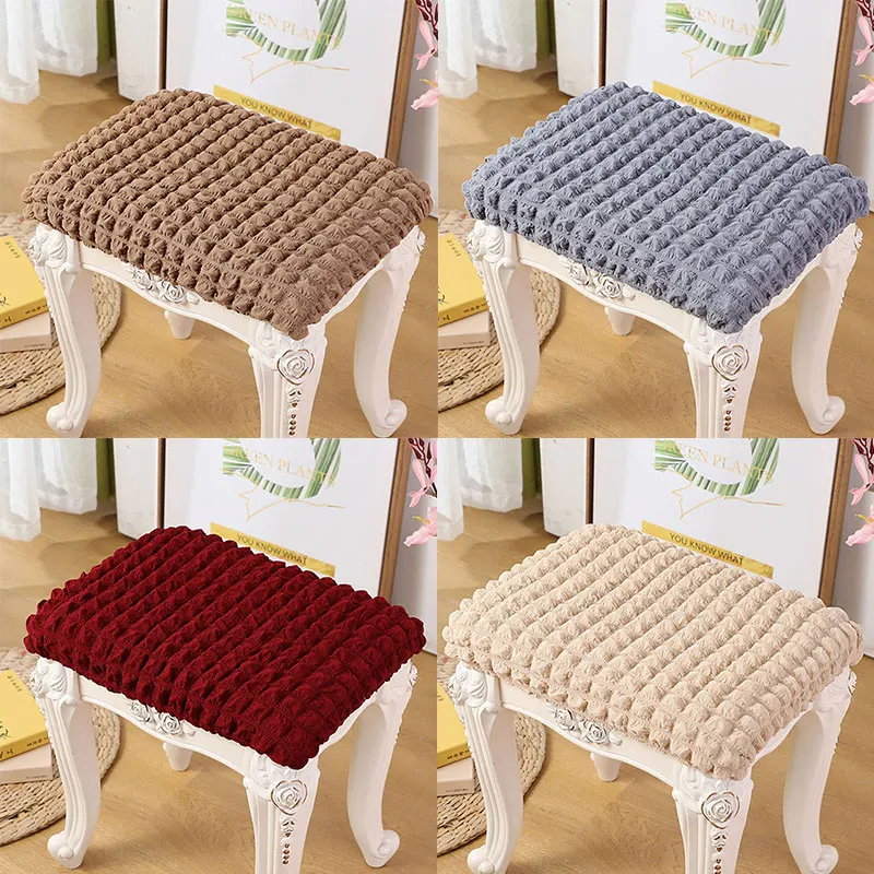

Dressing Table Stool Cover Household Items Stain-proof Shoe Changing Stool Cover Modern Square Pier Cover Round Pier Cover