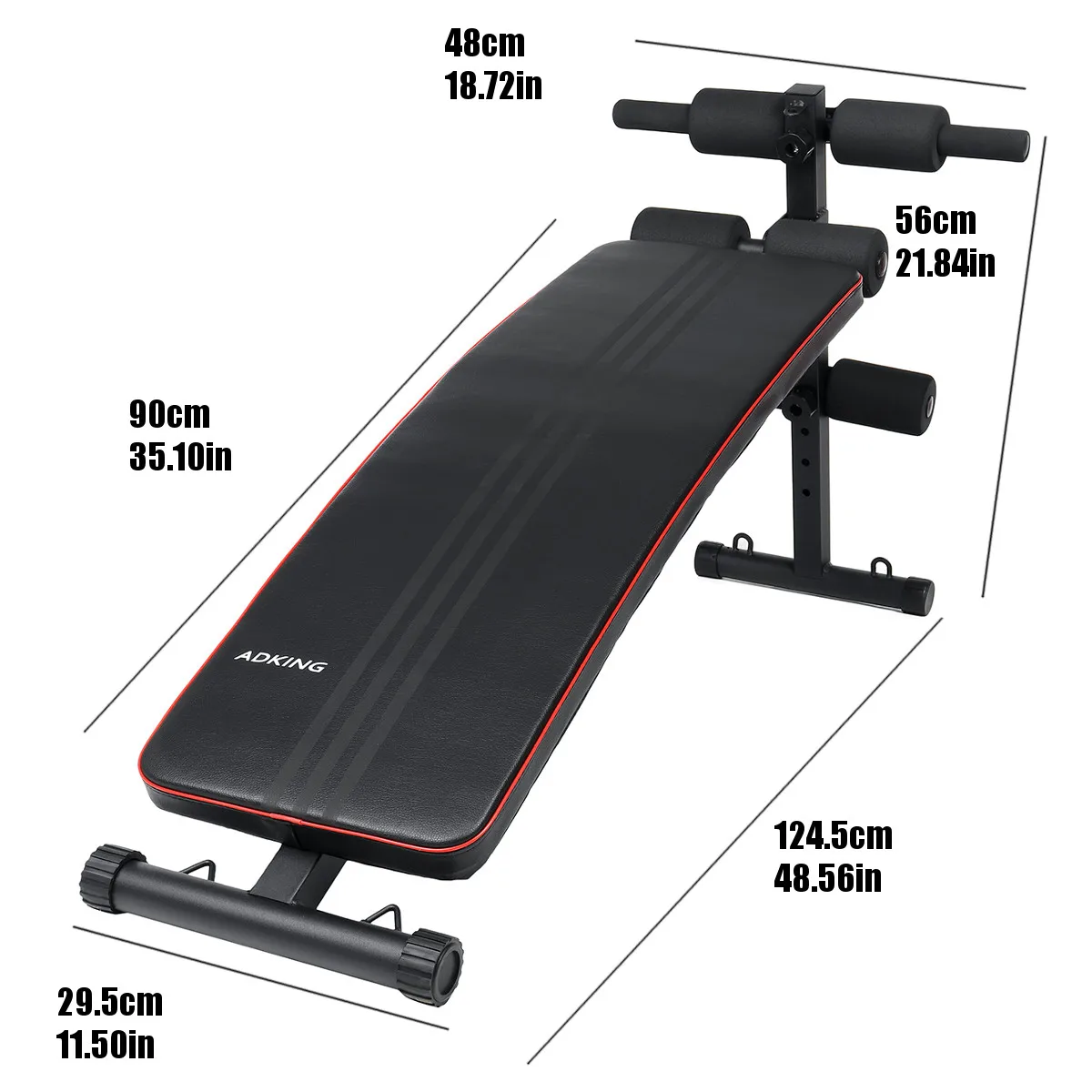 

Adjustable Sit Up Bench Multi-position Comfortable Stable Durable Multi-functional Steel Fitness Workout Bench Exercise Training