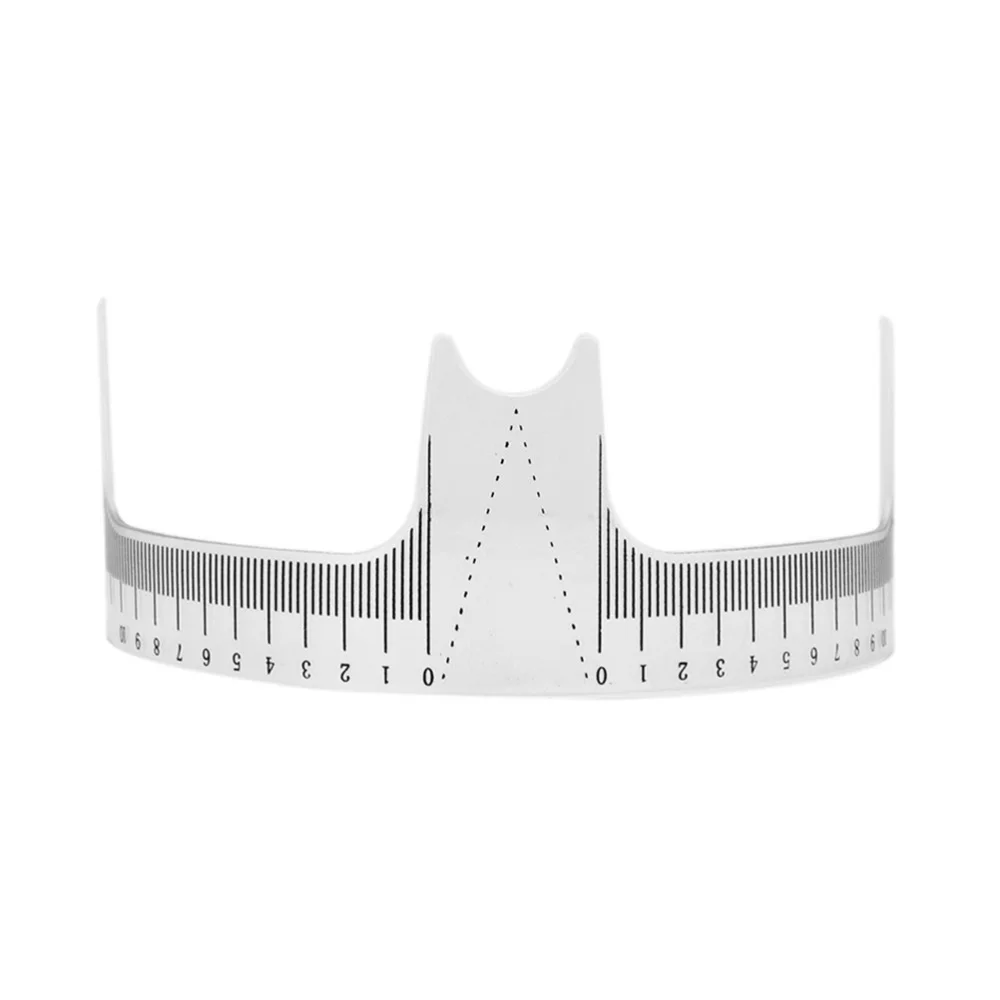 

1pc Ruler Semitransparent Permanent Nose Positioning Radian Ruler