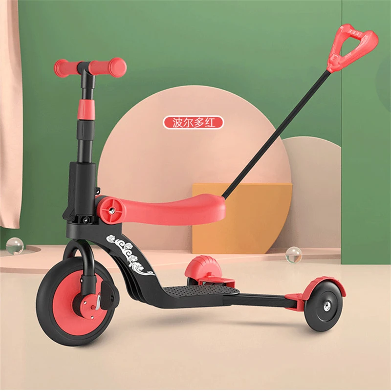 3-in-1 Infant Trike Foldable Baby Balance Bike Multifunction Kid Kick Scooter For Child Stroller Gift Dropshipping New