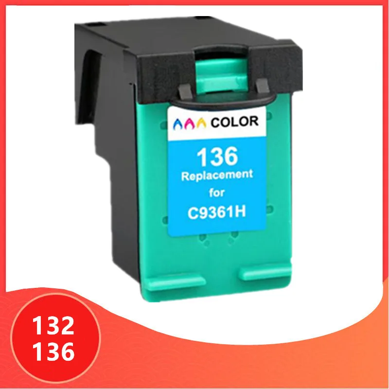 

Color for HP 132 136 Ink Cartridge For HP132 for hp136 Photosmart 2573 C3183 1513 Officejet 6213 5443 D4163 pcs1513 Printer