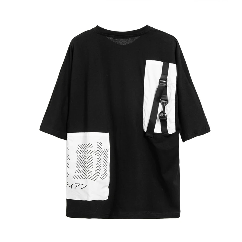 

National tide summer letter mobile printing short-sleeved T-shirt male loose trend hip-hop tide brand couple compassionate tide