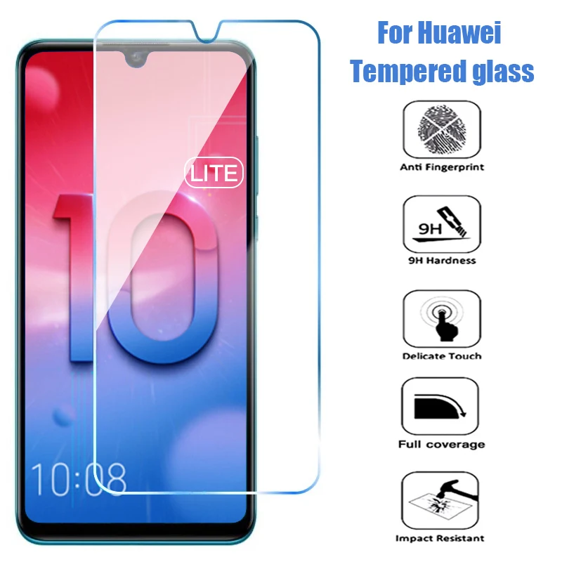Закаленное стекло 9H для Honor 9 10 20 Lite 9X 10i 20i 30 Защитная пленка экрана Huawei P10 P20 P30 P40 Mate