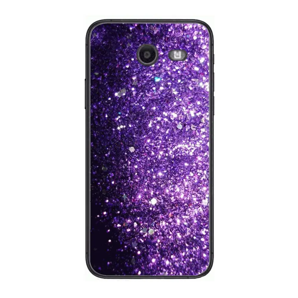

Cover Lovely Purple Glitter Phone Case Hull For Samsung Galaxy J 4 3 5 6 7 8 EU 2018 Plus 2017 Black Shell Art Cell Cover TPU