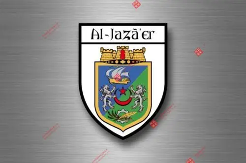 Красивая наклейка сувенирная на автомобиль герб щит город путешествия Алжир