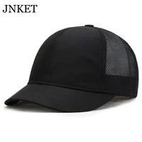 jnket new unisex short visor mesh baseball cap summer hat quick dry baseball hats adjustable snapback hat gorras casquette