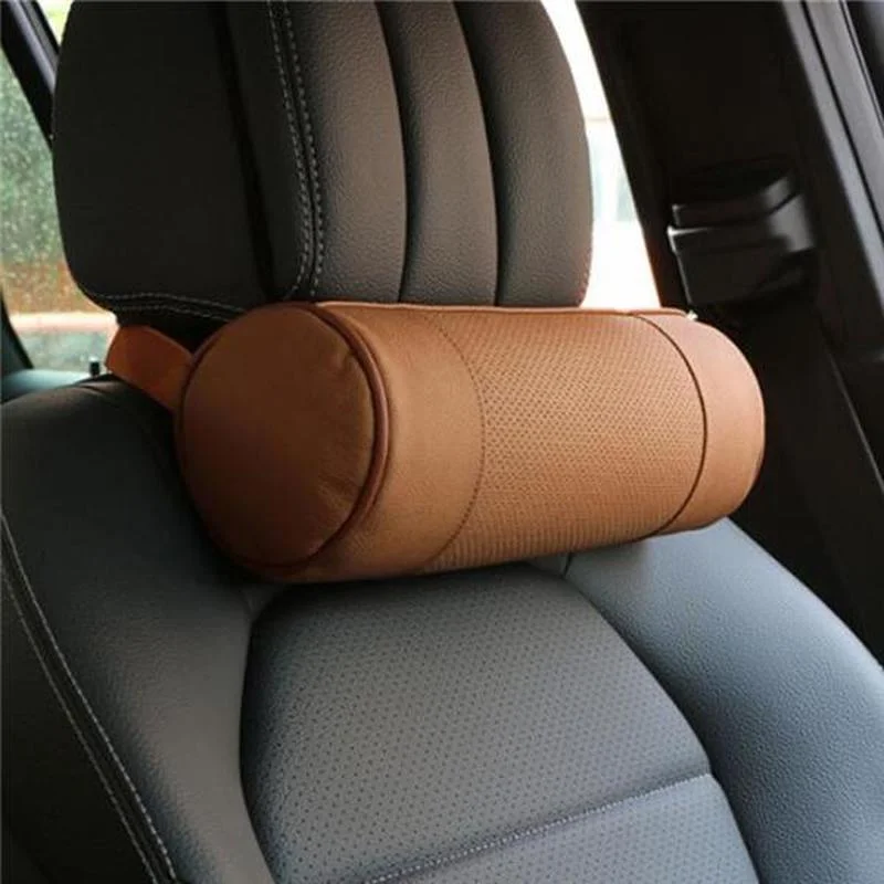 

Car Neck Memory Foam Pillow Leather Car Cervical Spine Office Chair Headrest Prop Pad