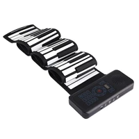 88 keys speaker hand roll up piano portable foldable electronic soft keyboard kid music toy