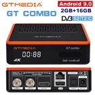 Новый GTMEDIA GT Combo 4K 8K Android 9,0 Smart TV BOX DVB-S2 T2 кабель-цифра спутниковый телевизионный ресивер и встроенным модулем Wi-Fi Поддержка ccam, в наличии в Испании