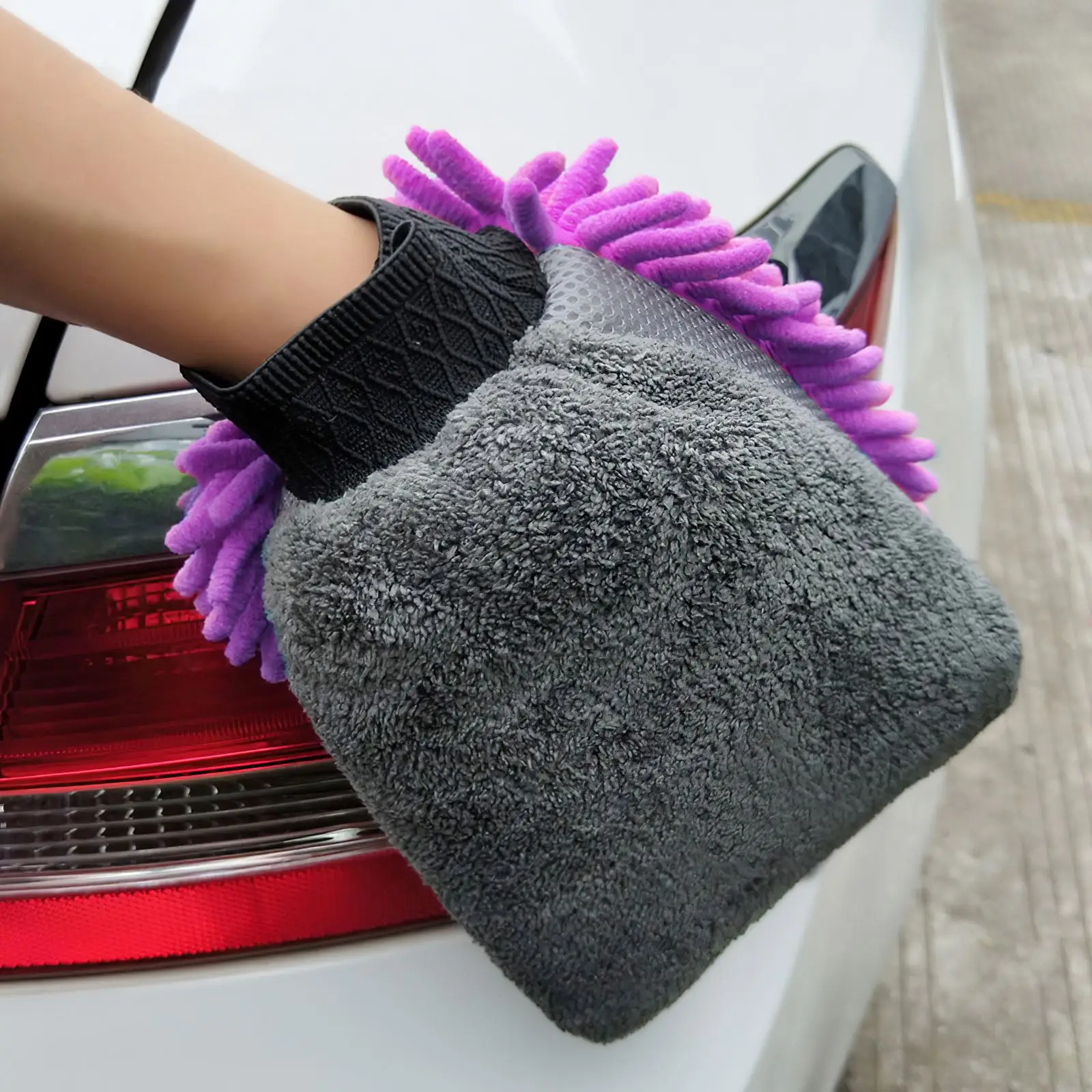 

Microfiber Cleaning Gloves Car Cleaning Gloves Coral Fleece Padded Car Gloves Waterproof Cleaning Cloth with Absorbent Fluff