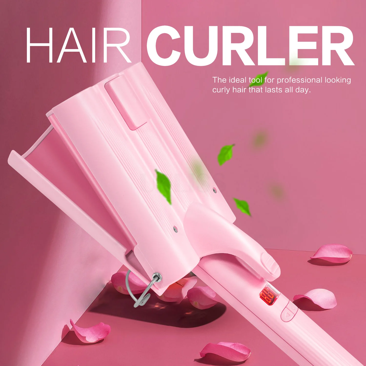 Щипцы для завивки волос плойка с тремя керамическими валиками инструмент