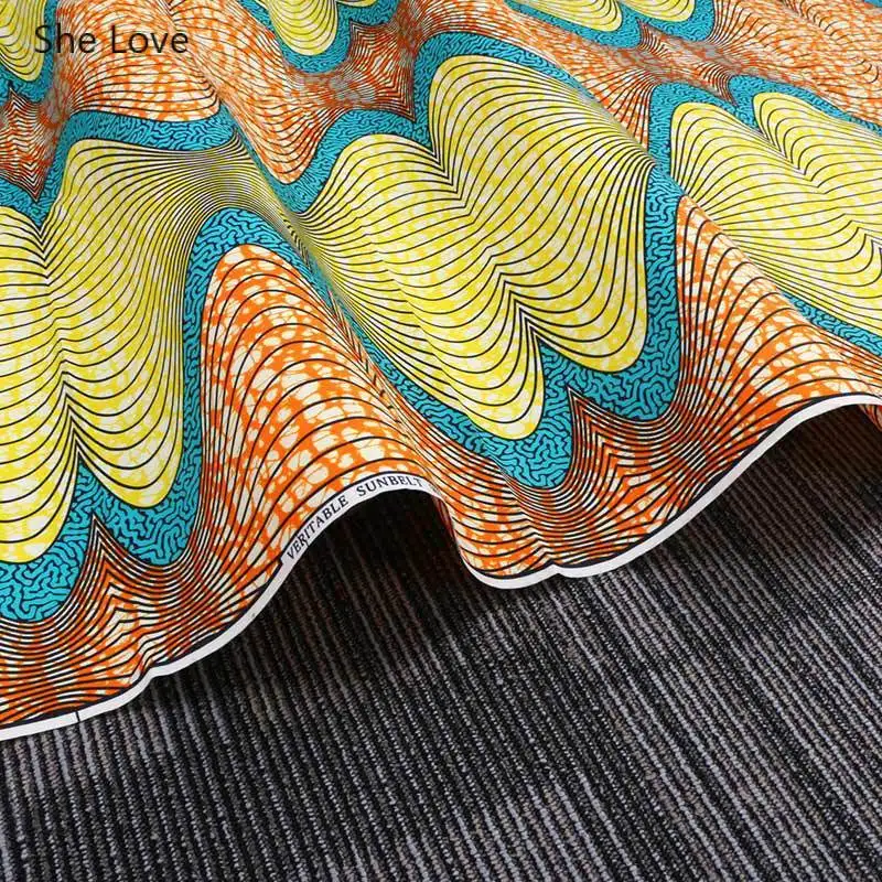 Chzimade 1 ярд африканская ткань из полиэстера с восковым принтом необычный