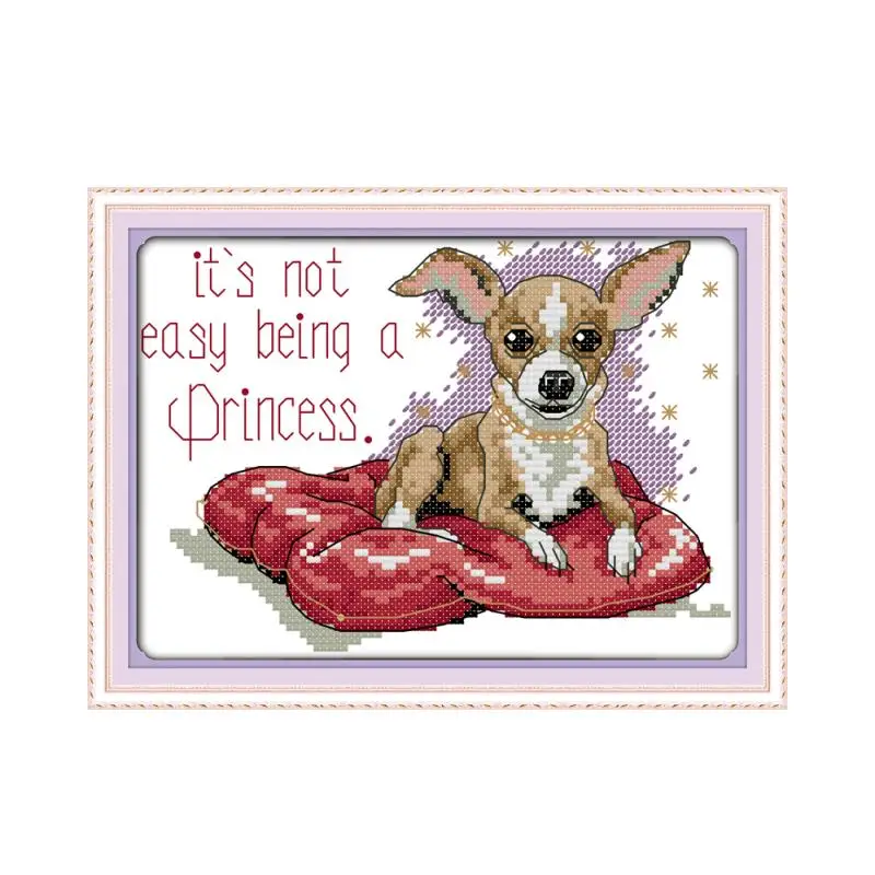 Не легко быть принцессой Набор для вышивки крестиком из мультфильма 11ct холсты