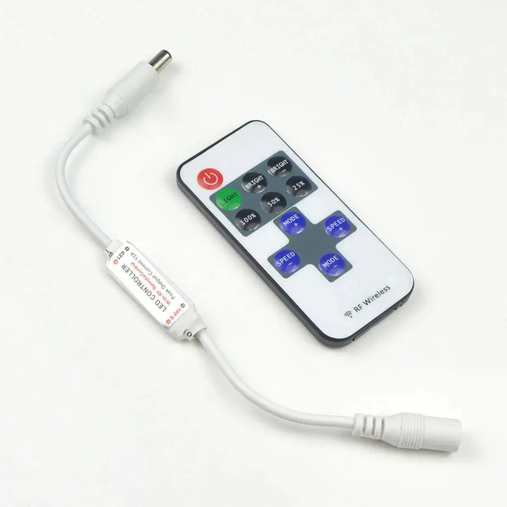 

LED Strip Accessories RF Wireless Remote Controller Dimmer DC 5V-24V Fit For Single Color LED Ribbon Tape LED Strip
