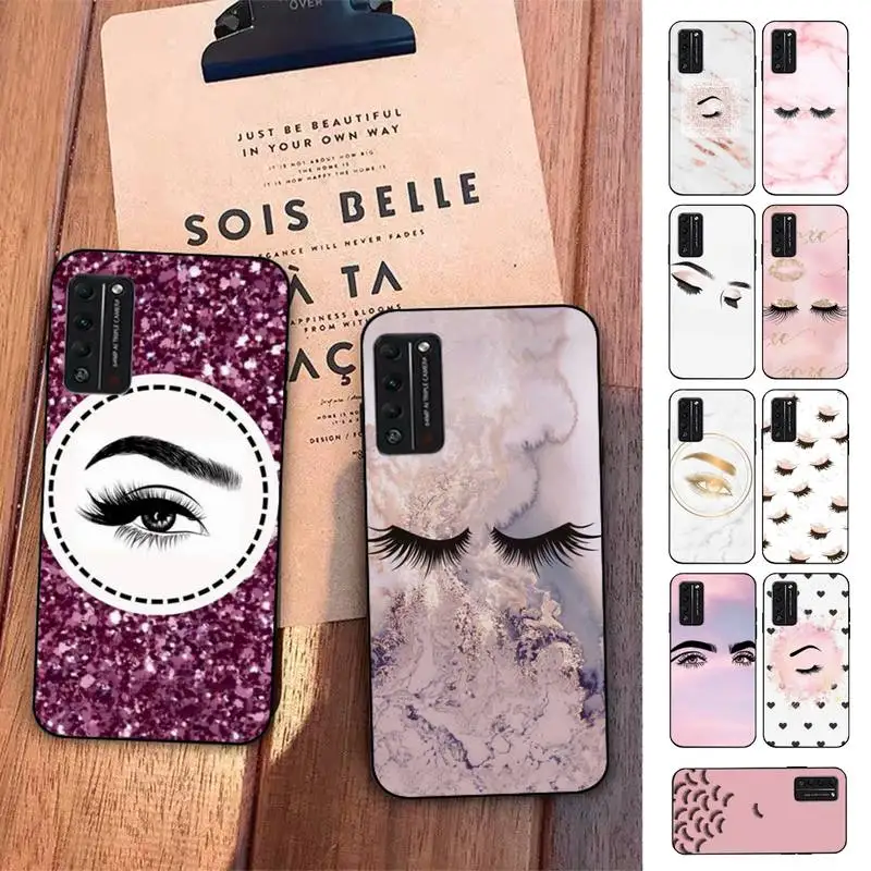 

FHNBLJ eyelash Makeup Lip Phone Case for Huawei Honor 8 9 10 5A 30 20 pro lite 8X 8C