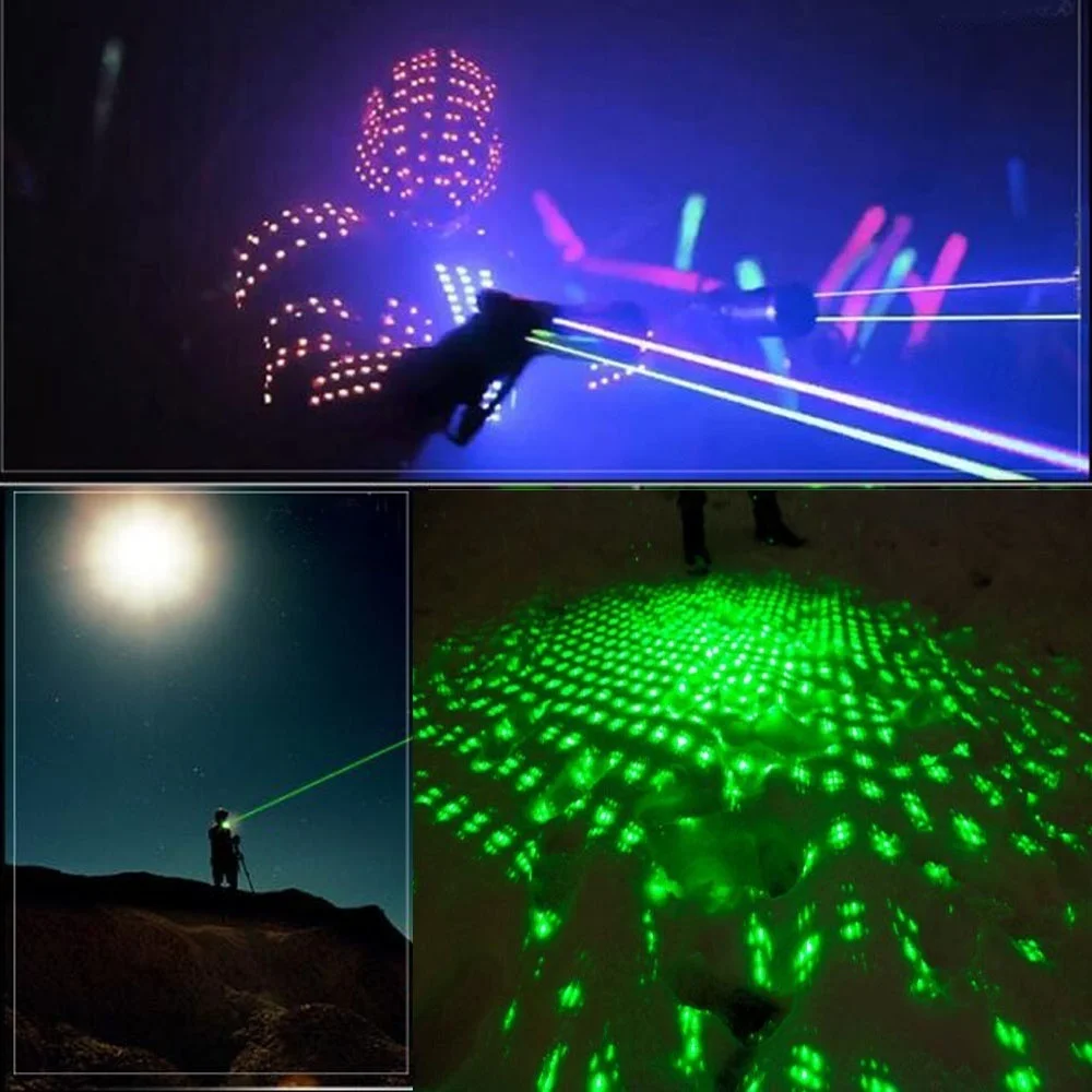 

High Power green Laser 303 Pointer 10000m 5mW Hang-type Outdoor Long Distance Laser Sight Powerful Starry Head