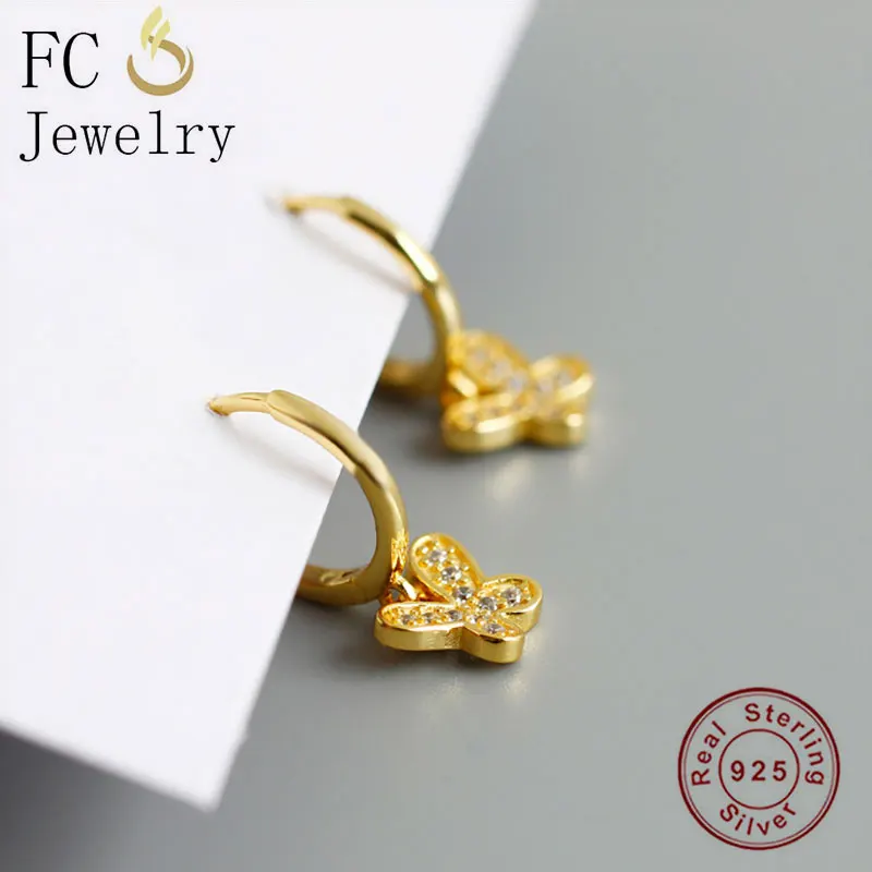 FC ювелирные изделия 925 серебро золото животное Бабочка Кристалл бисер кулон