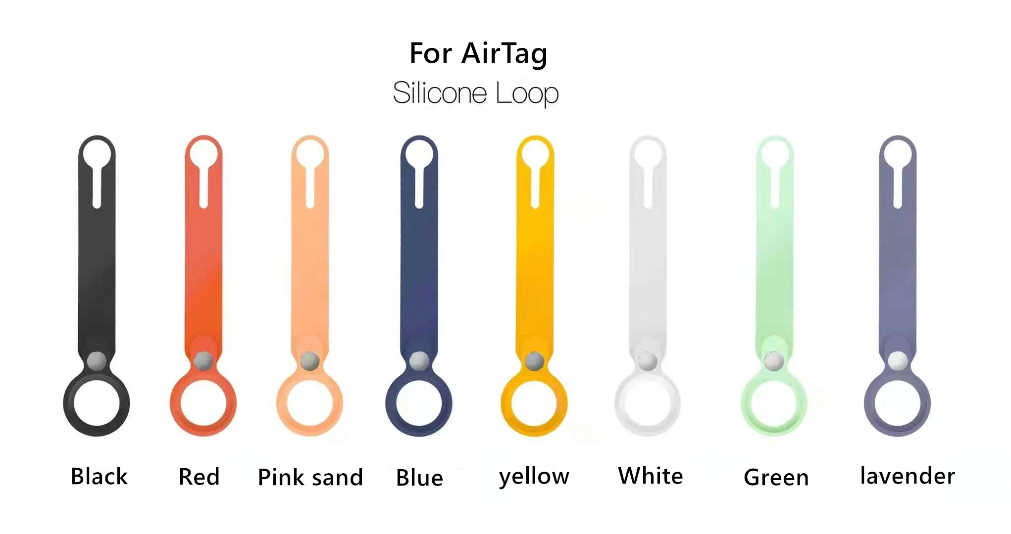 

Original New Material for Apple Airtags Anti-lost Keychain for Air Tags Location Tracker Ring Buckle AirTag Silicone Keychain