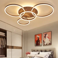 nordic modern led chandelie remote control 2356 ring for living room bedroom dining room study whitebrown chandelier