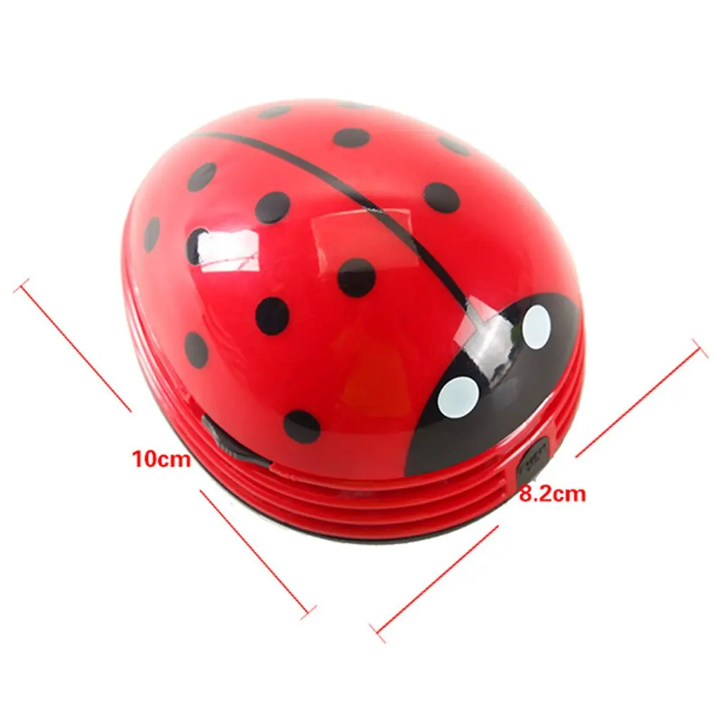 

Mini Size Lovely Cute Cartoon Ladybug Shape Desktop Vacuum Cleaner Home Office Keyboard Dust Collector Cleaner