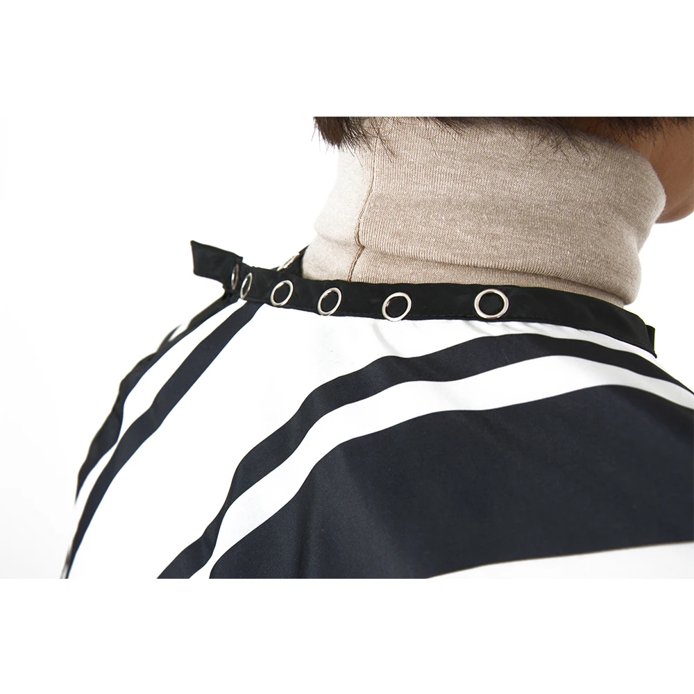XL Широкие полоски для Модные Парикмахерская накидка с металлической кнопкой