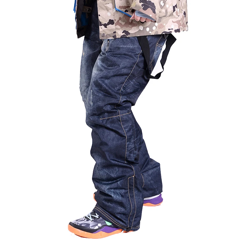 

Men Plus Size Winter Jean Ski Pants Trekking Fish Camp Climb Hiking Ski Waterproof Windproof Warm Travel Trousers Outdoor