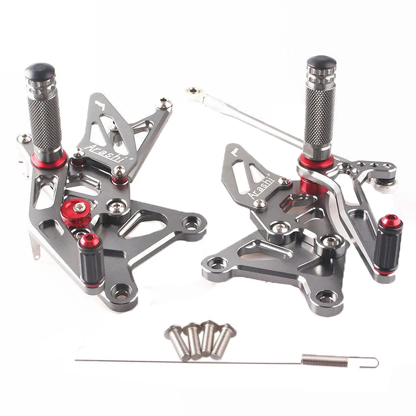 

Adjustable Rearset Foot Pegs For Kawasaki Ninja ZX6R ZX636 2005 2006 Motorcycle Brake Lever Pedals