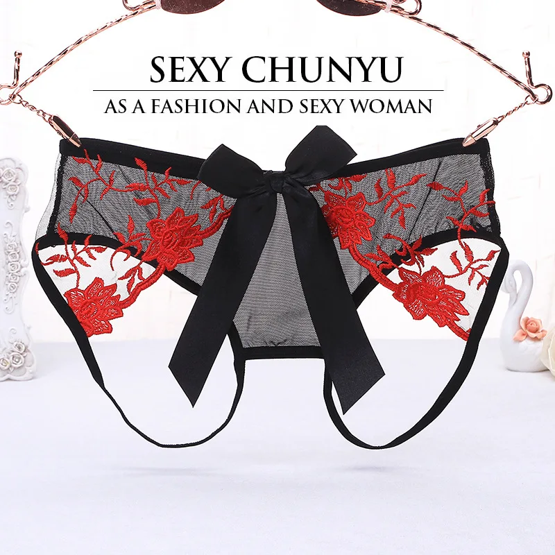 Женские прозрачные трусики с вышивкой для фотосессии Соблазнительные красивой