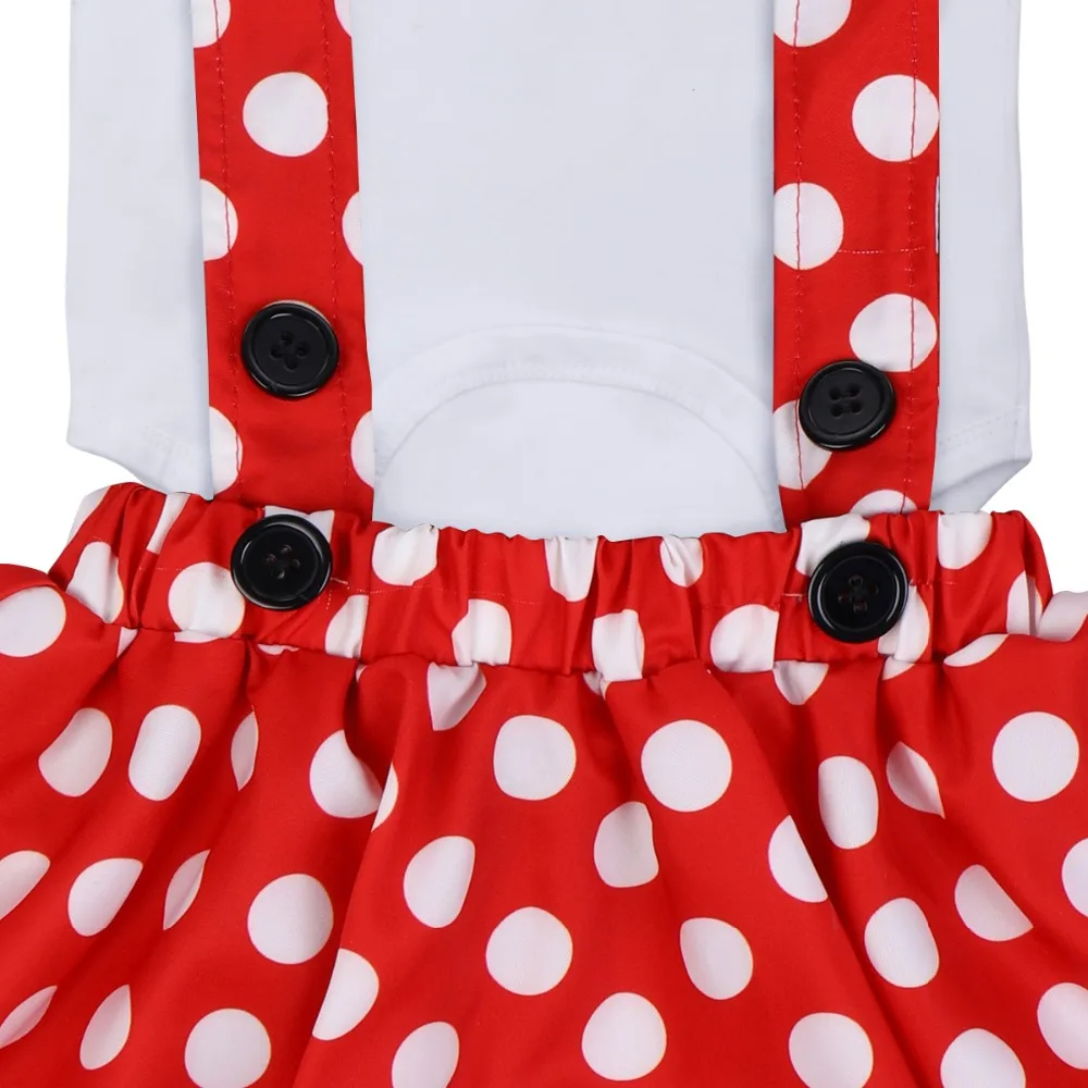 Girl Baby Birthday Clothes Cake Smash Outfit Polka Dot Outfit Cute Minnie Fancy Dress up Baby Girls Clothes Set Photography Prop
