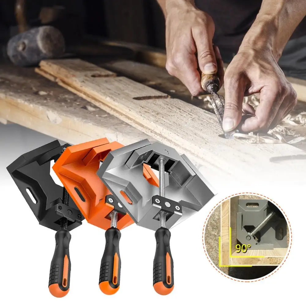

90 Degree Quick Release Corner Clamp Right Angle Welding Woodworking Photo Frame Clamping Tool