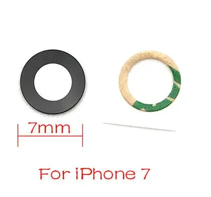 For Iphone 7 2 шт./партия, новая задняя камера, стеклянная крышка объектива с клеем для Iphone 6 7 8 Plus X XR XS Max, запасные части - Цвет: For Iphone 7