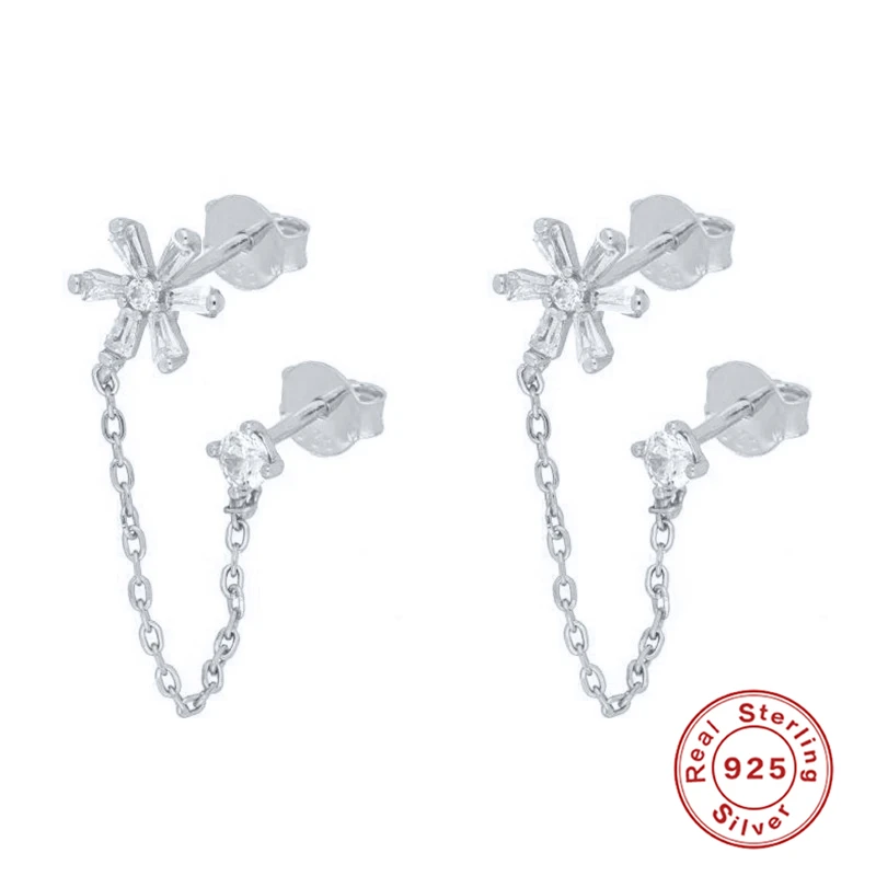 Женские серьги-цепочки ROXI из стерлингового серебра 925 пробы милые