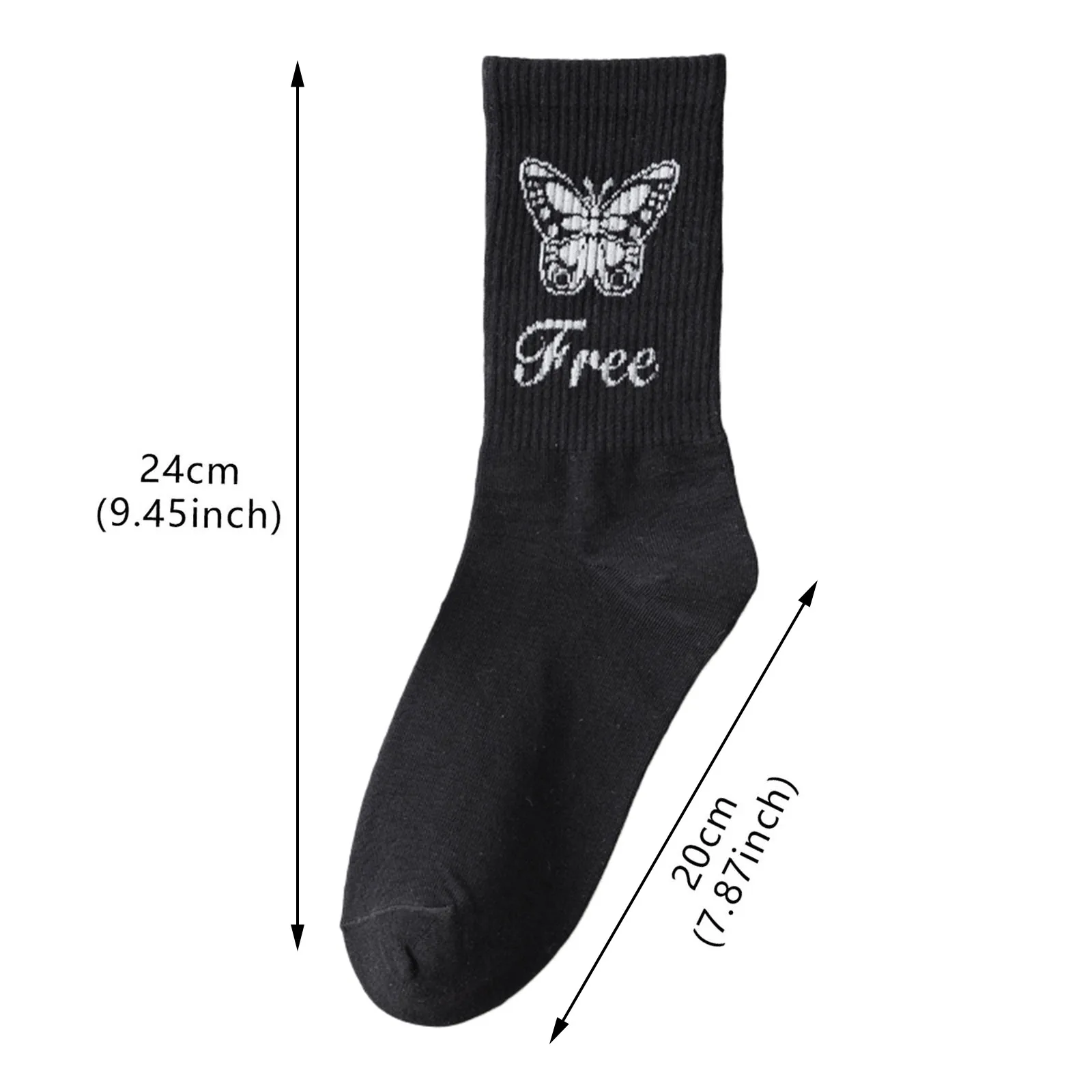 

Sagace 2021 New Women's Fashion Retro Butterfly Femalekeep Breathable Sweat-absorbent Warm Socks