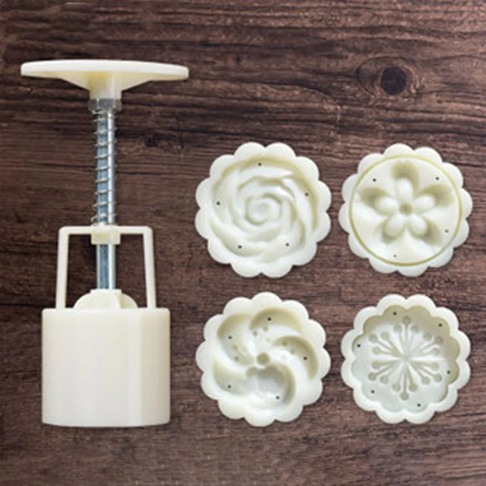 

Round Pastry Mold Traditional White 1 Set 50g Chinese Moon Cake Cookies