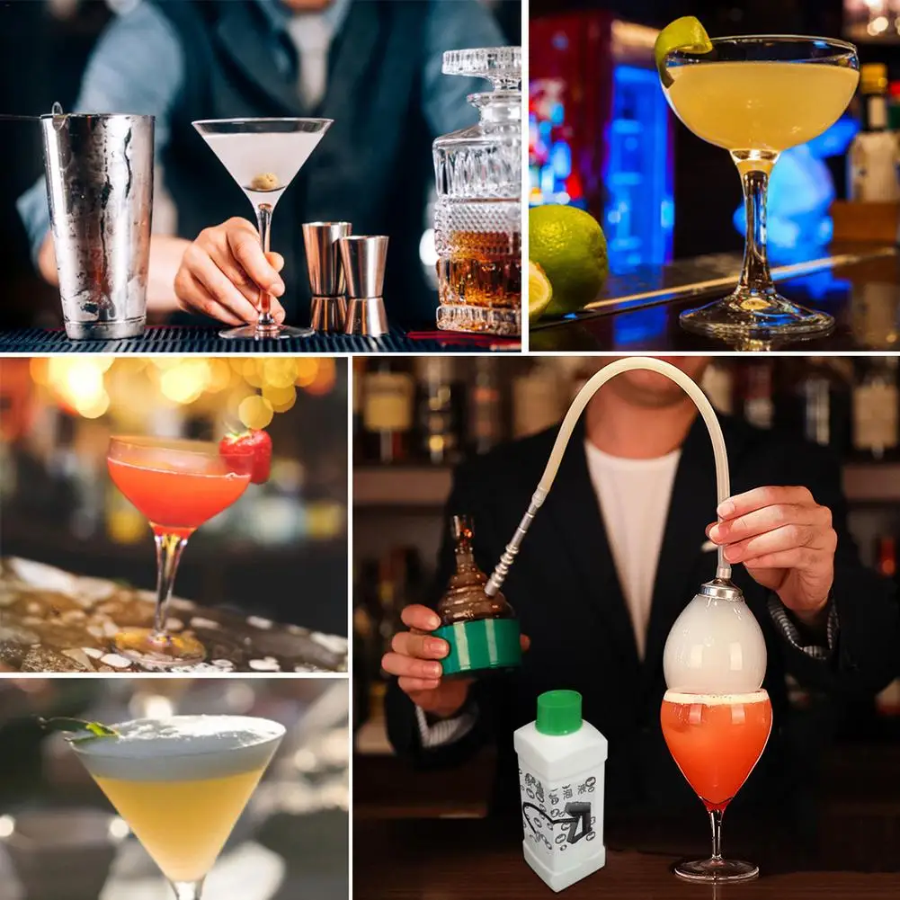 

Cocktail Smoker Bubble Water Molecular Sprayer Gastronomy Smoker Bar Kitchen Smoke Pipe Host Bubble Drinking Water Smoking Tool