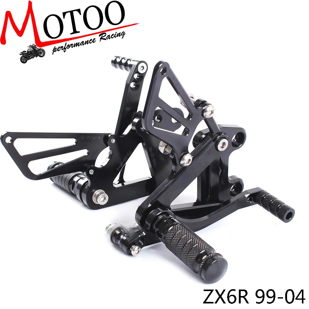 

Motoo - Full CNC Aluminum Motorcycle Adjustable Rearsets Rear Sets Foot Pegs For KAWASAKI ZX6R ZX-6R 1999-2002