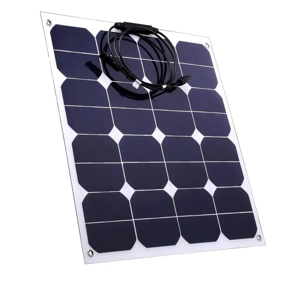 Гибкая солнечная панель Sunpower 50 Вт 18 в монокристаллическая для домашнего