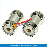 1x pcs uhf pl259 so239 2 dual female connector socket uhf female to uhf female short solid brass straight coaxial rf adapters