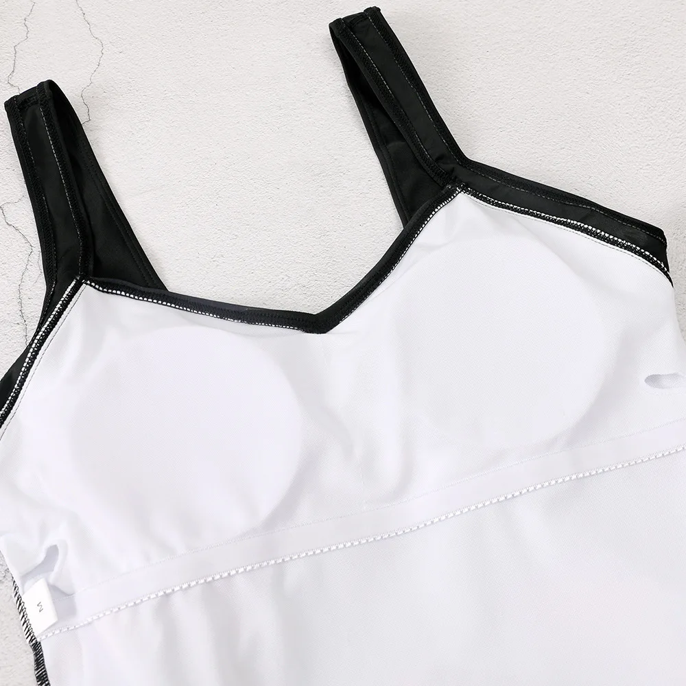 Женский слитный купальник размера плюс женский с разноцветным радужным принтом