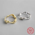 Женское геометрическое Открытое кольцо, регулируемое кольцо с искусственными волнами, модель S925