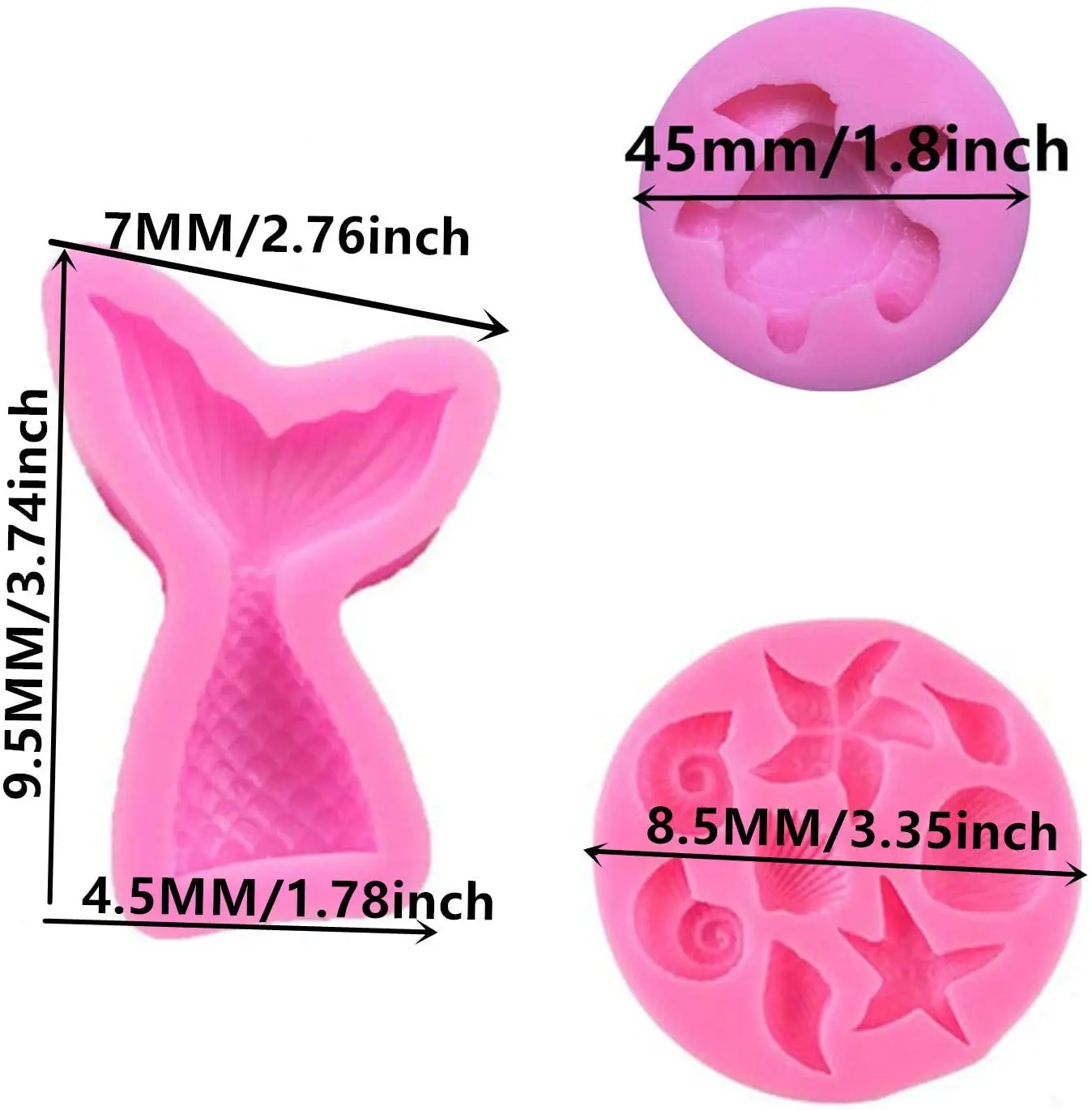 Силиконовая форма для помадки в морской тематике полимерная глина с морскими