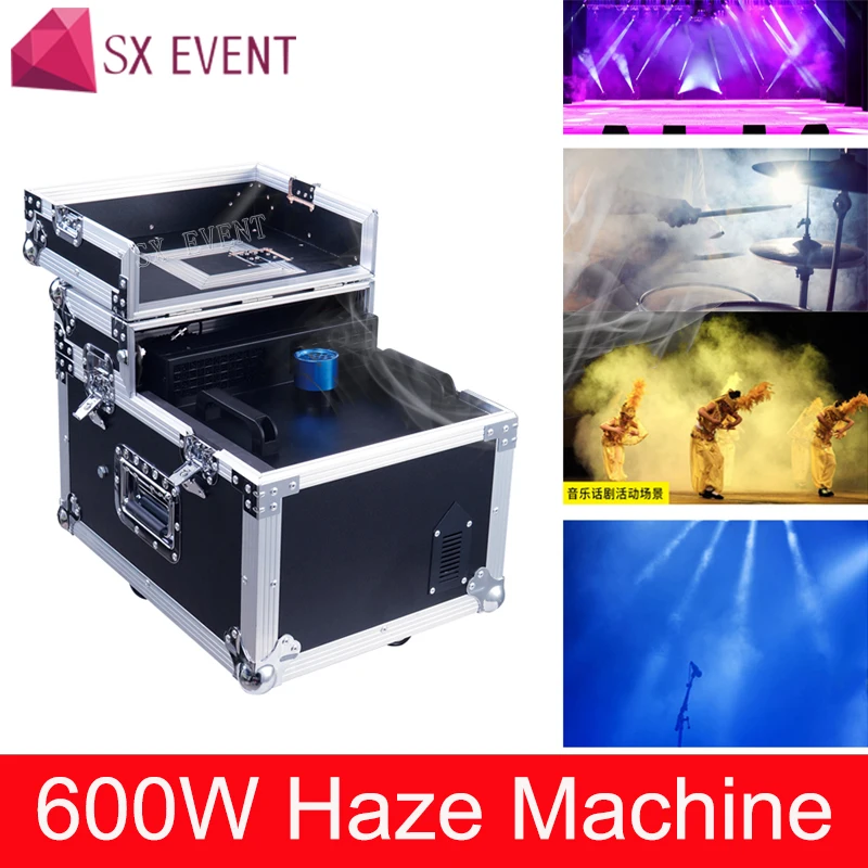 Hohe Leistung 600W Haze Maschine Nebel Maschine DMX512 Dual Hazer Maschine Mit Flycase Für Party Bühne Wirkung Ausrüstung