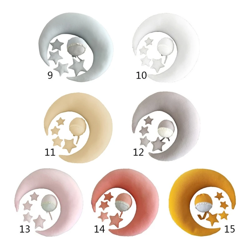 

Baby Hat Posing Beans Moon Pillow Stars Set Infants Photo Shooting Accessories Newborn Photography Props