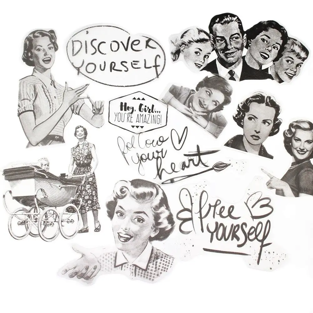 

34pcs blackandwhite film star label Vellum Stickers for Scrapbooking memory diary/Card Making/other Project