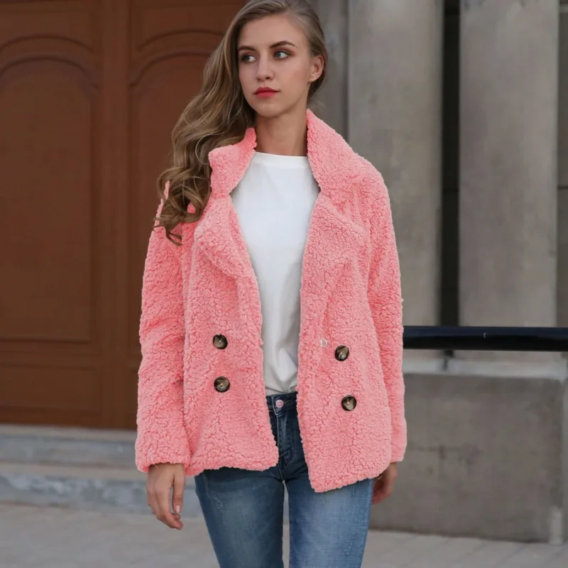 Женские пальто и куртки из искусственного меха зимняя Модная тонкая короткая