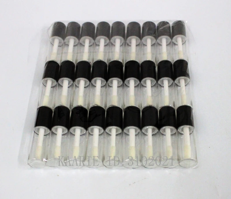 

3ml 10/50/200/500pcs Black Cap Transparent Bottle Empty Lip Gloss Tube Refillable Small Sample Mascara Lipgloss Tubes Wholesale