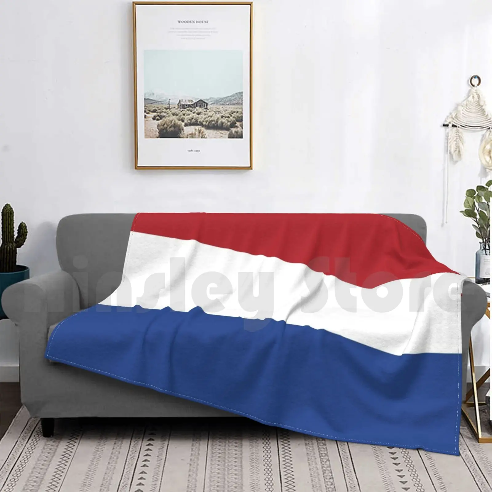 

Dutch Flag Blanket Super Soft Warm Light Thin Netherlands Flag Holland Netherlands Flag Country Europe Blue Red