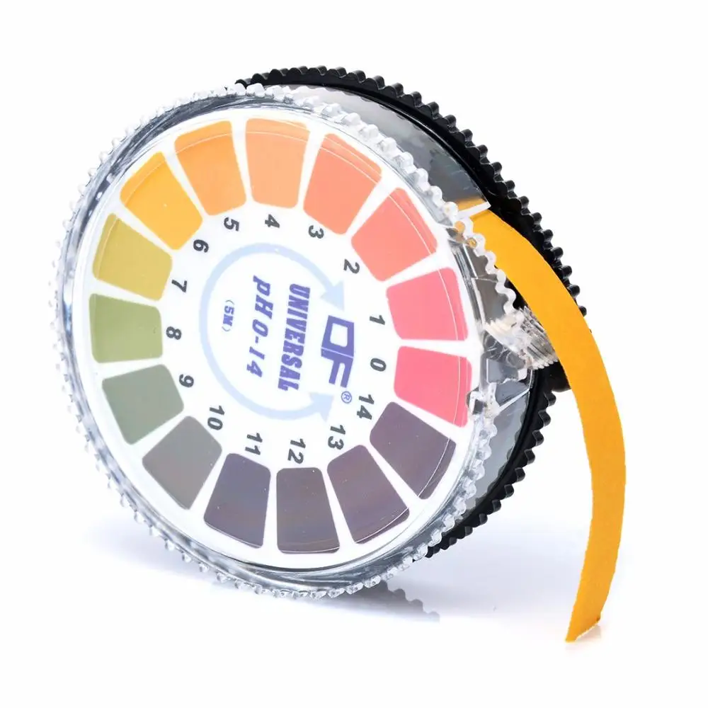 

5 м, для детей от 0 до 14 PH индикатор щелочной кислоты метр Тесты Бумага рулон для воды мочи вытирания слюней младенцев почвы лакмусовая точный...