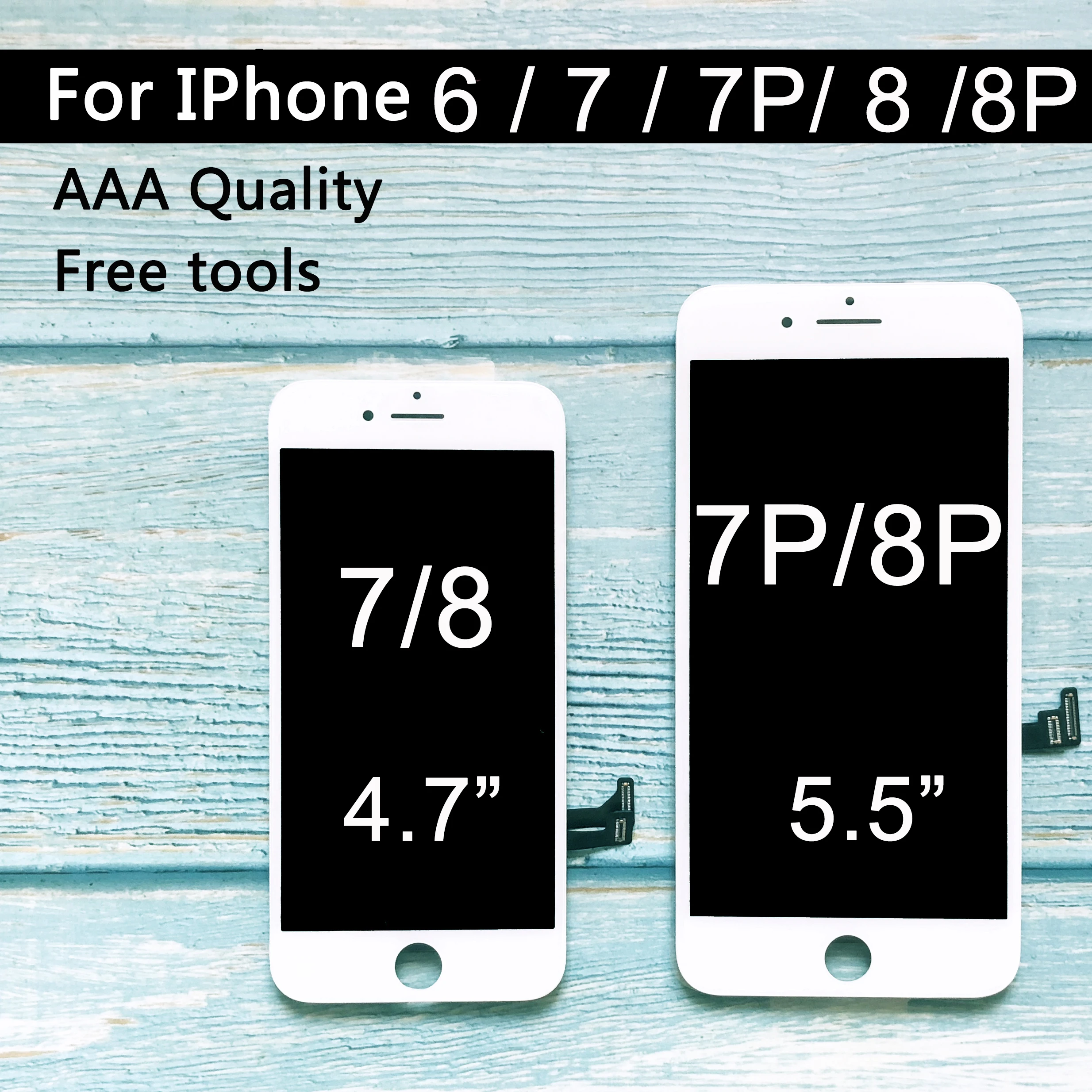 

Дисплей для iPhone 6, 7, 7 Plus, 8, 8 Plus, ЖК, сенсорный экран, дигитайзер, черный, белый